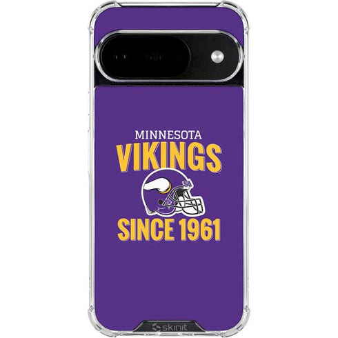 NFL Minnesota Vikings Helmet Google Pixel 10 Clear Case